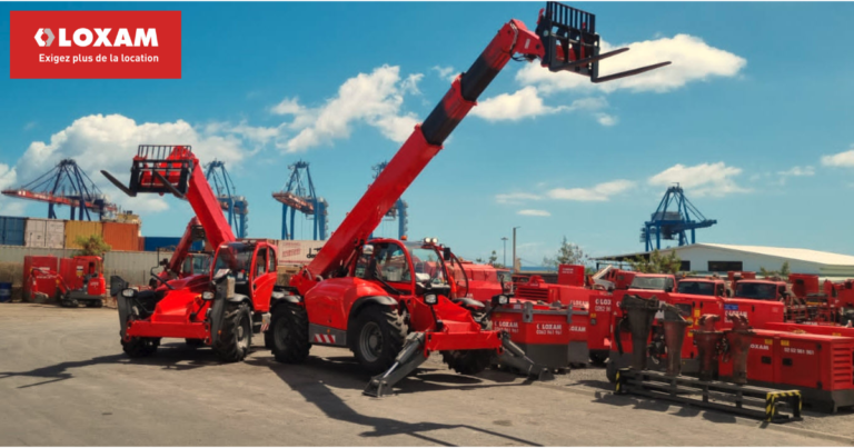 Deux chariots télescopiques neufs, pour vos chantiers plus faciles - LOXAM Rental Réunion.