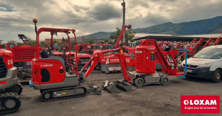 Des machines neuves entrent chaque semaine pour un meilleur service – LOXAM Rental Réunion.