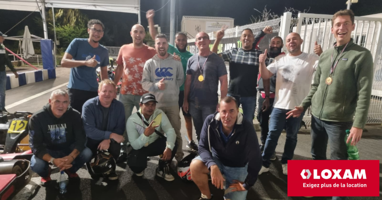Soirée karting avec les équipes de LOXAM Rental Réunion.
