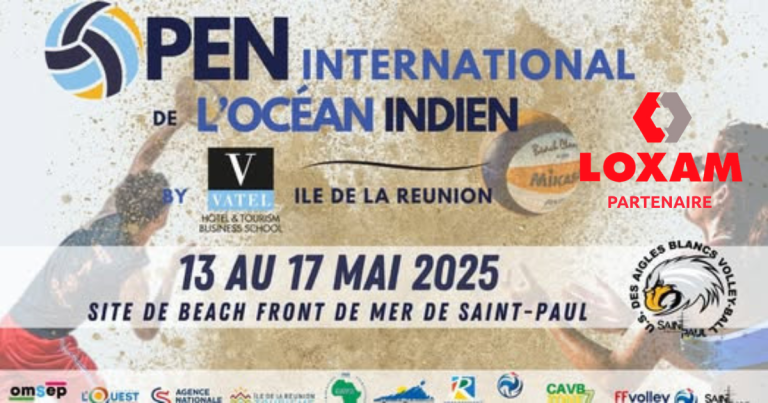 LOXAM partenaire de l'OPEN International de Beach Volley de l'Océan Indien