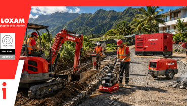 Après la saison des pluies : location matériel BTP et terrassement à La Réunion | LOXAM