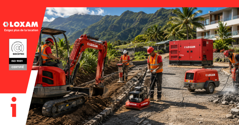 Après la saison des pluies : location matériel BTP et terrassement à La Réunion | LOXAM