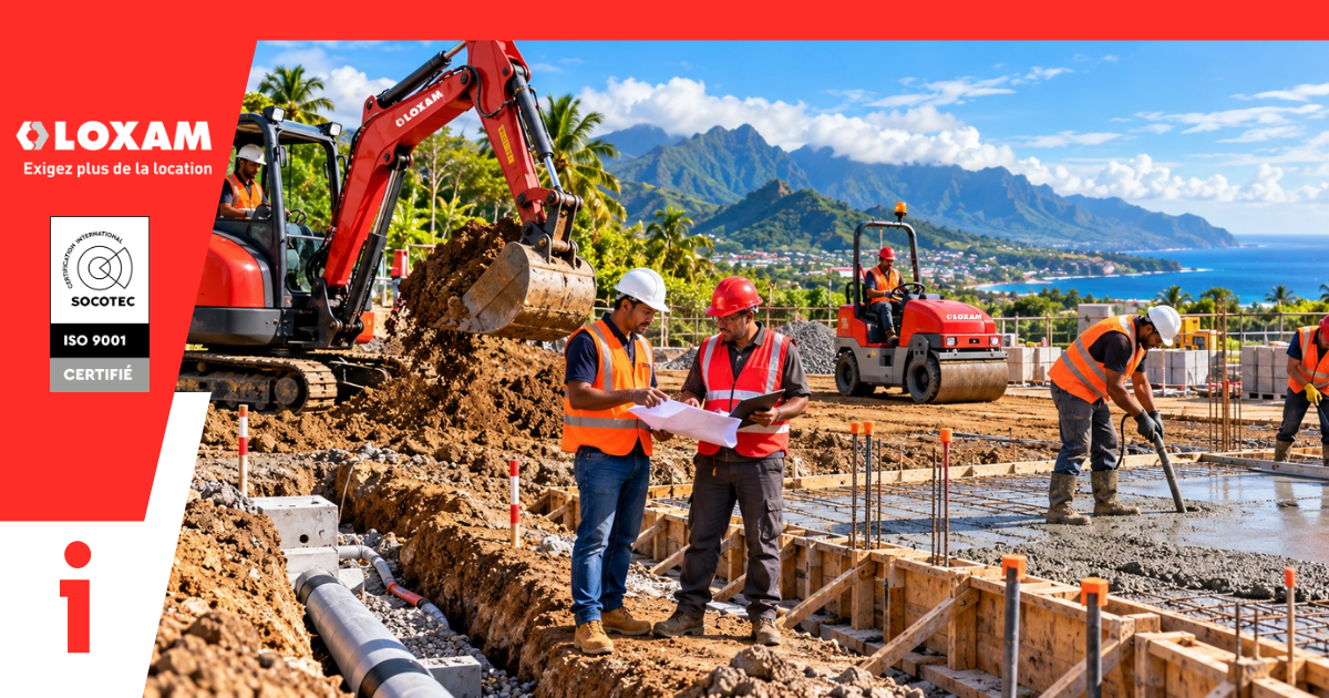 Meta Title Location matériel terrassement à La Réunion | LOXAM