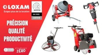 Casser, scier, rectifier, et couler, vibrer,surfacer, LOXAM Réunion met tout à votre disposition.